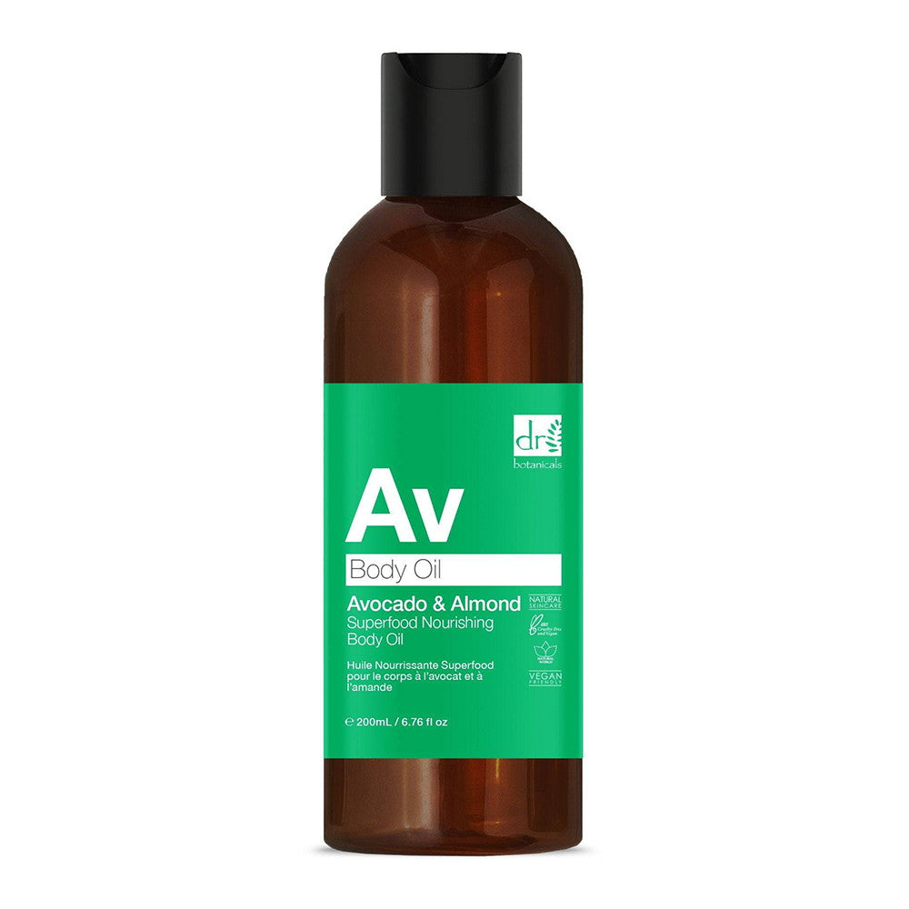 Dr Botanicals Avocado And Almond Superfood Nourishing Body Oil, 6.76 Oz